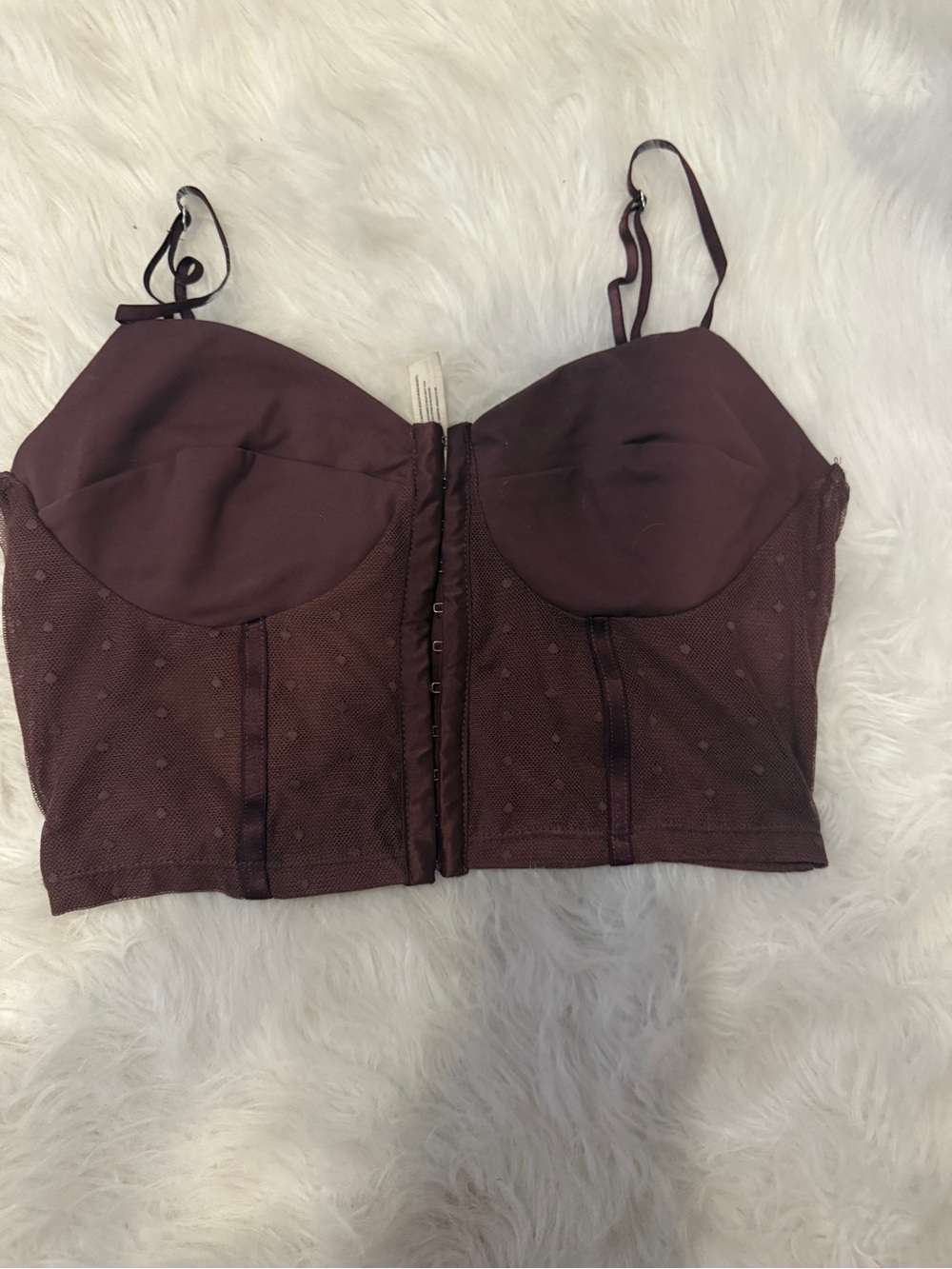 Free People Plum Mesh Bustier